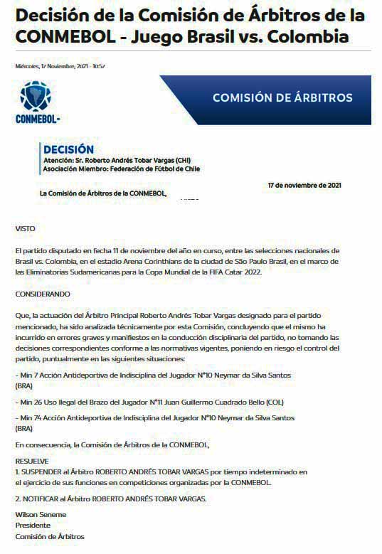 Andrés Cunha y Esteban Ostojich suspendidos por tiempo indeterminado por  arbitraje de Argentina-Brasil