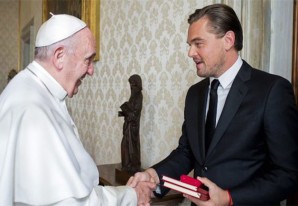 La estrella mundial del cine Leonardo DiCaprio hizo una visita al Papa Francisco La estrella mundial del cine Leonardo DiCaprio hizo una visita al Papa Francisco