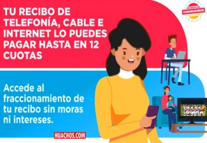 Usuarios de telefonía fija, internet y cable pueden acogerse al beneficio de fraccionamiento de recibos Usuarios de telefonía fija, internet y cable pueden acogerse al beneficio de fraccionamiento de recibos