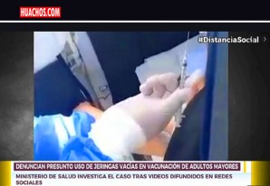 Contraloría investiga caso de uso de jeringas vacías en vacunación de adultos mayores Contraloría investiga caso de uso de jeringas vacías en vacunación de adultos mayores