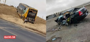 Violento choque de bus qus se dirigía a Ayacucho, entre Pisco y Chincha Violento choque de bus qus se dirigía a Ayacucho, entre Pisco y Chincha