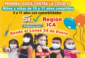 Vea el plan de vacunación para menores de 5 a 11 años en el departamento de Ica Vea el plan de vacunación para menores de 5 a 11 años en el departamento de Ica