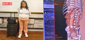 Melissa antes y después de pasar el escaner del aeropuerto Jorge Chávez Melissa antes y después de pasar el escaner del aeropuerto Jorge Chávez