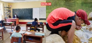 Estudiantes de Quichua para calmar la sed tienen que ir a la acequia como en los viejos tiempos Estudiantes de Quichua para calmar la sed tienen que ir a la acequia como en los viejos tiempos