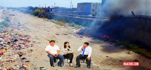 ANA sensibiliza a la población a no arrojar basura en el cauce del rio Ica ANA sensibiliza a la población a no arrojar basura en el cauce del rio Ica