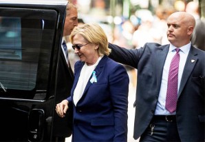 Clinton sufre un vahído durante los actos de conmemoración del 11- S Clinton sufre un vahído durante los actos de conmemoración del 11- S