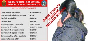 PNP de Huancavelica publica el directorio telefónico de emergencias PNP de Huancavelica publica el directorio telefónico de emergencias
