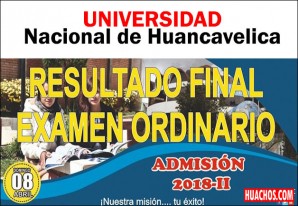 Universidad Nacional de Huancavelica, resultados examen de Admisión 2018 Universidad Nacional de Huancavelica, resultados examen de Admisión 2018