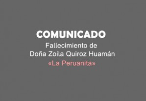 Es con mucho pesar que comunicamos el deceso de una figura de la memoria colectiva huachina Es con mucho pesar que comunicamos el deceso de una figura de la memoria colectiva huachina