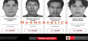 Buenas recompensas por estos sujetos buscados por la Ley en Huancavelica Buenas recompensas por estos sujetos buscados por la Ley en Huancavelica