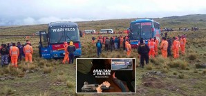 Sujetos fuertemente armados asaltan dos buses de pasajeros en Yauli - VIDEO Sujetos fuertemente armados asaltan dos buses de pasajeros en Yauli - VIDEO