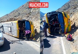 Accidente de un bus huachino, el hecho ocurrió cerca a Marcas. Accidente de un bus huachino, el hecho ocurrió cerca a Marcas.