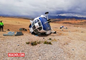 En la provincia de Castrovirreyna cae un helicóptero con dos ucranianos a bordo En la provincia de Castrovirreyna cae un helicóptero con dos ucranianos a bordo