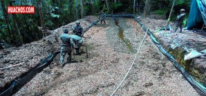 Como piscinas olímpicas para macerar hojas secas de coca de los narcos en el VRAEM Como piscinas olímpicas para macerar hojas secas de coca de los narcos en el VRAEM
