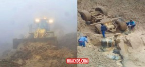 Huaico sepulta a operario de tractor que intentaba limpiar zona de derrumbe Huaico sepulta a operario de tractor que intentaba limpiar zona de derrumbe